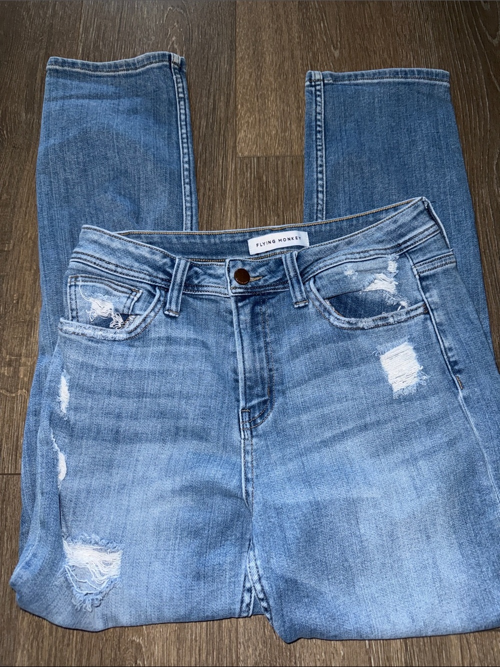 Flying Monkey distressed Jean f4168